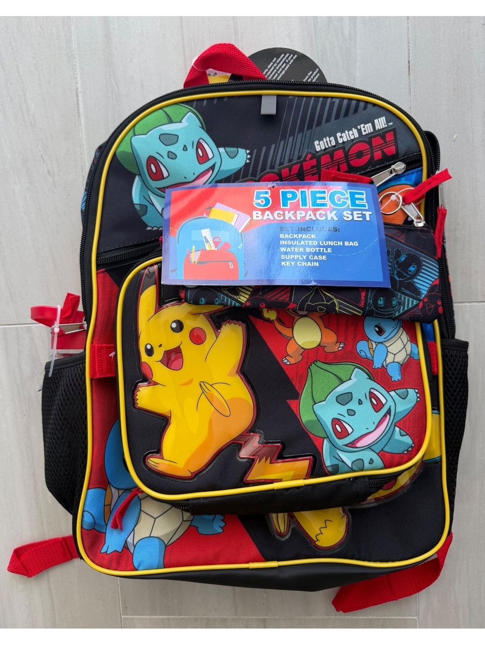Pokemon 5 Piece Backpack Set